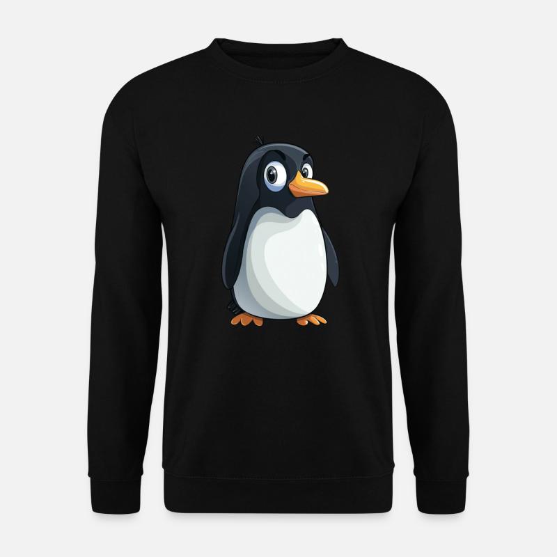 Pinguin Kawaii Pinguin Niedlich - Unisex Pullover - Schwarz