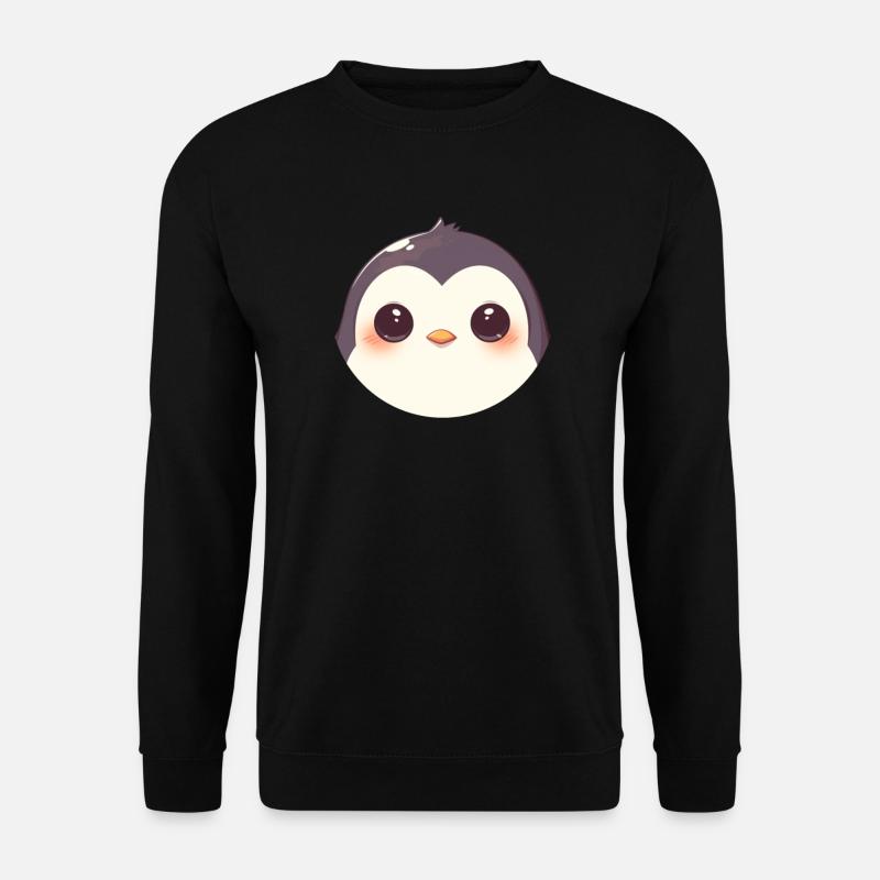 Pinguin Kawaii Pinguin Niedlich - Unisex Pullover - Schwarz