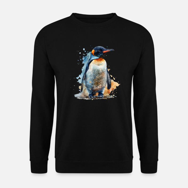 Pinguin Kawaii Pinguin Niedlich - Unisex Pullover - Schwarz