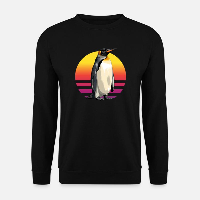 Pinguin Kawaii Pinguin Niedlich - Unisex Pullover - Schwarz