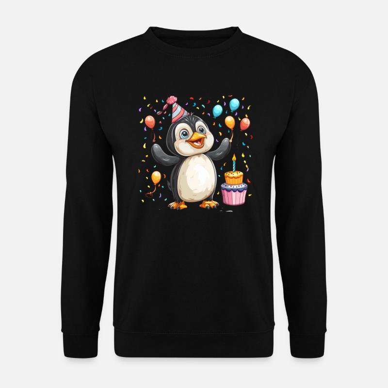 Pinguin Party Kawaii Pinguin Niedlich - Unisex Pullover - Schwarz