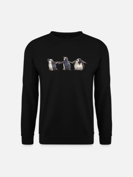 Pinguin Yoga Kawaii Pinguin Niedlich - Unisex Pullover - Schwarz