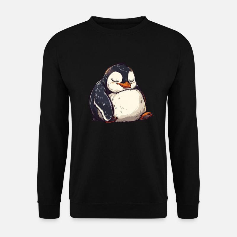 Pingouin Kawaii Pingouin mignon - Sweat-shirt Unisexe - noir