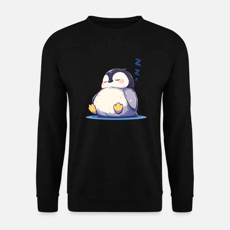 Pinguin Kawaii Pinguin Niedlich - Unisex Pullover - Schwarz