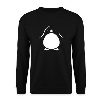 Pinguin Kawaii Pinguin Niedlich - Unisex Pullover - Schwarz - Vorne - Alina (178cm) & Michal (187cm)