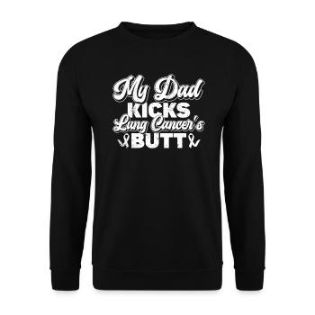 Ruban blanc du Mois de la sensibilisation au cancer du poumon - Sweat-shirt Unisexe - noir - Devant - Alina (178cm) & Michal (187cm)