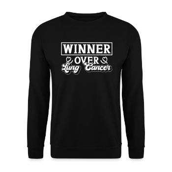 Lung Cancer Free Lung Cancer Awareness - Unisex Sweatshirt - black - Front - Alina (178cm) & Michal (187cm)