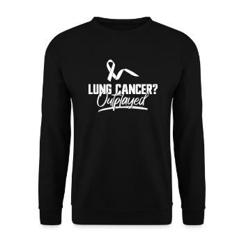 Lung Cancer Free Lung Cancer Awareness - Unisex Sweatshirt - black - Front - Alina (178cm) & Michal (187cm)