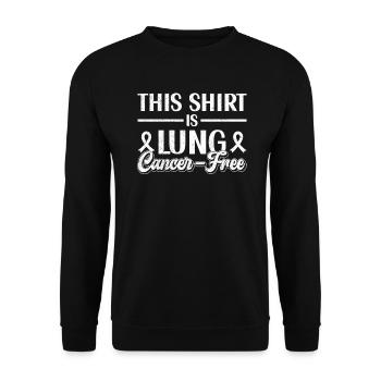Lung Cancer Free Lung Cancer Awareness - Unisex Sweatshirt - black - Front - Alina (178cm) & Michal (187cm)