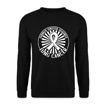 Lung Cancer Warrior Lung Cancer Awareness - Unisex Sweatshirt - black - Front - Alina (178cm) & Michal (187cm)