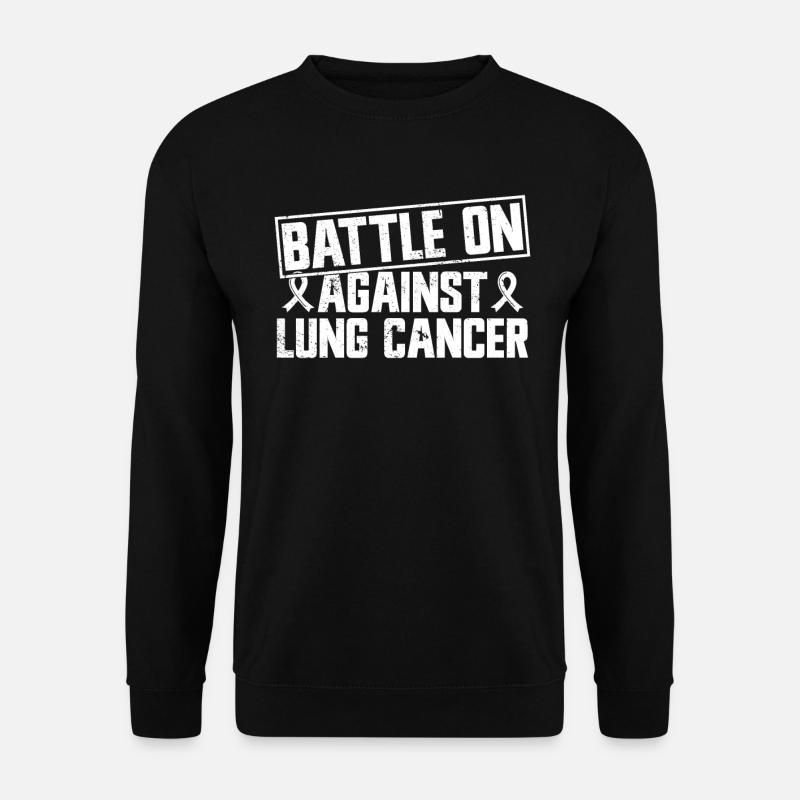 Lungenkrebs-Krieger Lungenkrebs-Bewusstsein - Unisex Pullover - Schwarz