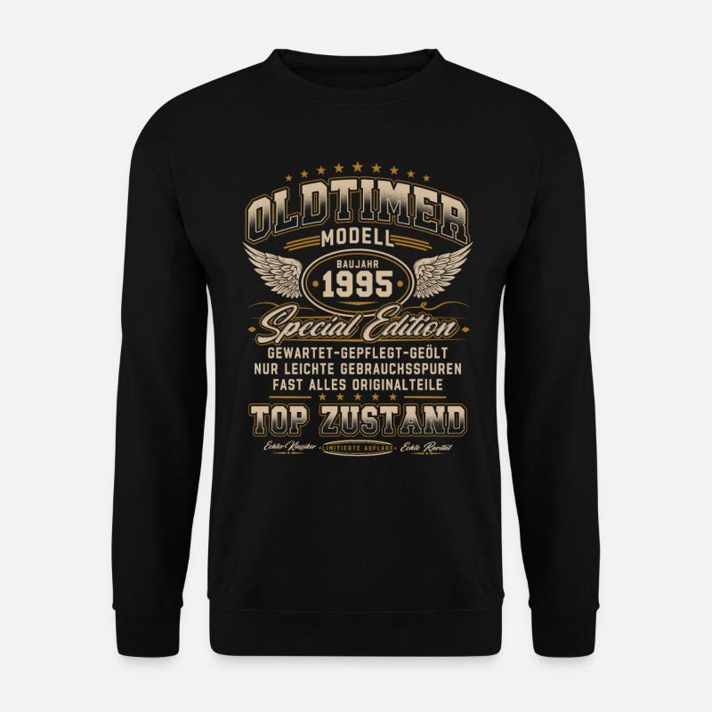 Oldtimer Baujahr 1995 Jahrgang Geburtstag Geschenk - Unisex Pullover - Schwarz