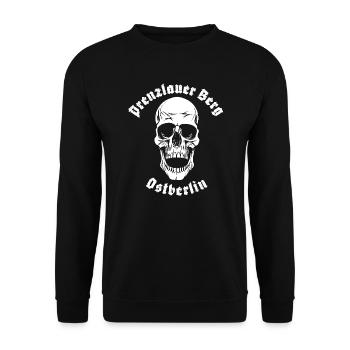 PRENZLAUER BERG OSTBERLIN - Unisex Pullover - Schwarz - Vorne - Alina (178cm) & Michal (187cm)