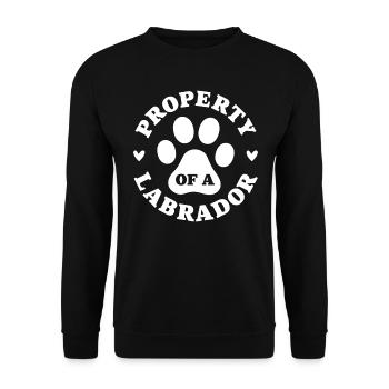 Property of a Labrador - Unisex Sweatshirt - black - Front - Alina (178cm) & Michal (187cm)