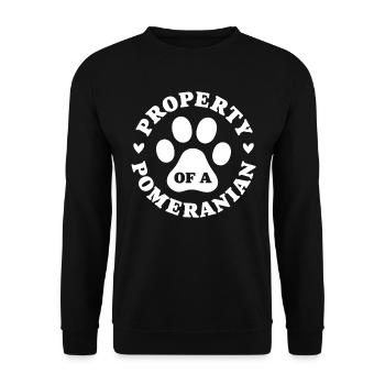 Propriété d’un Loulou de Poméranie - Sweat-shirt Unisexe - noir - Devant - Alina (178cm) & Michal (187cm)