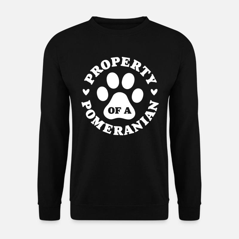 Eigentum eines Zwergspitzs - Unisex Pullover - Schwarz