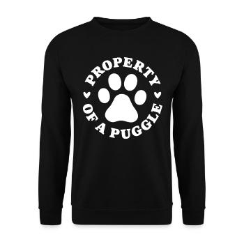 Property of a Puggle - Unisex Sweatshirt - black - Front - Alina (178cm) & Michal (187cm)
