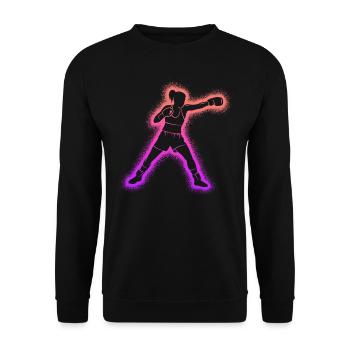 Boxen Kampfsport Frauen Mädchen Kinder Boxerin - Unisex Pullover - Schwarz - Vorne - Alina (178cm) & Michal (187cm)
