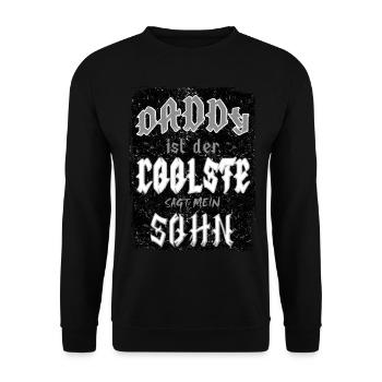 Papa est le plus cool, dit mon fils - Sweat-shirt Unisexe - noir - Devant - Alina (178cm) & Michal (187cm)