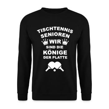 Tischtennis Senioren - Unisex Pullover - Schwarz - Vorne - Alina (178cm) & Michal (187cm)
