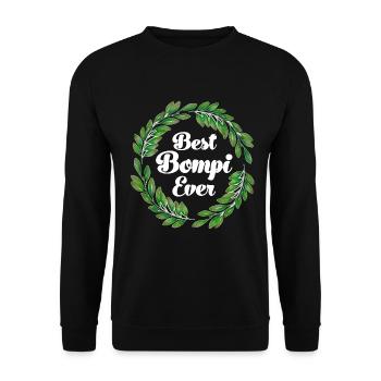 Bester Bompa Belgien Opa flämisch Vater Flandern - Unisex Pullover - Schwarz - Vorne - Alina (178cm) & Michal (187cm)