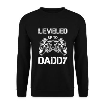 Aufgestiegen zum Papa Papas bester Schuss Schweiz - Unisex Pullover - Schwarz - Vorne - Alina (178cm) & Michal (187cm)