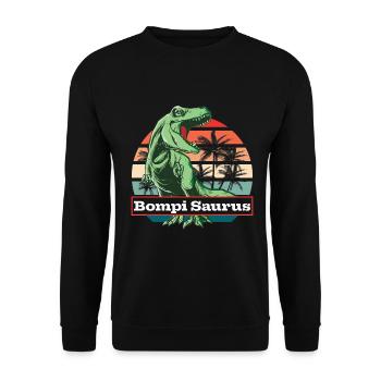Bompi Saurus Belgien Opa flämisch Vater Flandern - Unisex Pullover - Schwarz - Vorne - Alina (178cm) & Michal (187cm)