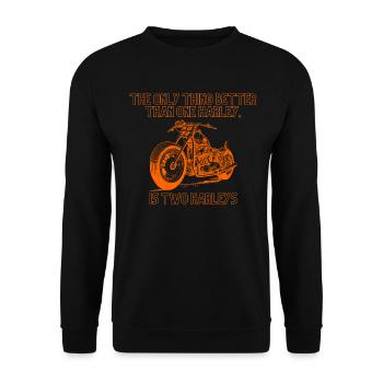 T-shirts moto - Sweat-shirt Unisexe - noir - Devant - Alina (178cm) & Michal (187cm)