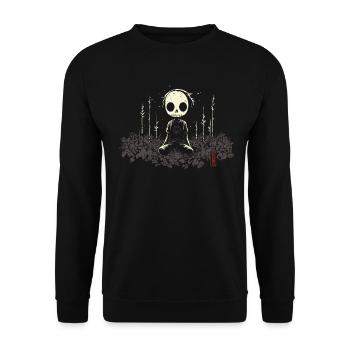 Sad Skull - Unisex Sweatshirt - black - Front - Alina (178cm) & Michal (187cm)