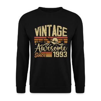 Vintage 1993 Retro 1993 Birthday Gift - Unisex Sweatshirt - black - Front - Alina (178cm) & Michal (187cm)
