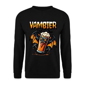VAMBIER - Unisex Pullover - Schwarz - Vorne - Alina (178cm) & Michal (187cm)