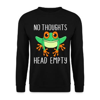 Tree Frog Frog - Unisex Sweatshirt - black - Front - Alina (178cm) & Michal (187cm)