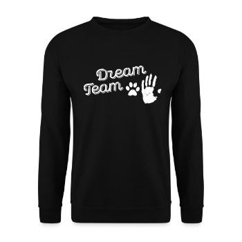Cat human dream team funny hand paw funny - Unisex Sweatshirt - black - Front - Alina (178cm) & Michal (187cm)