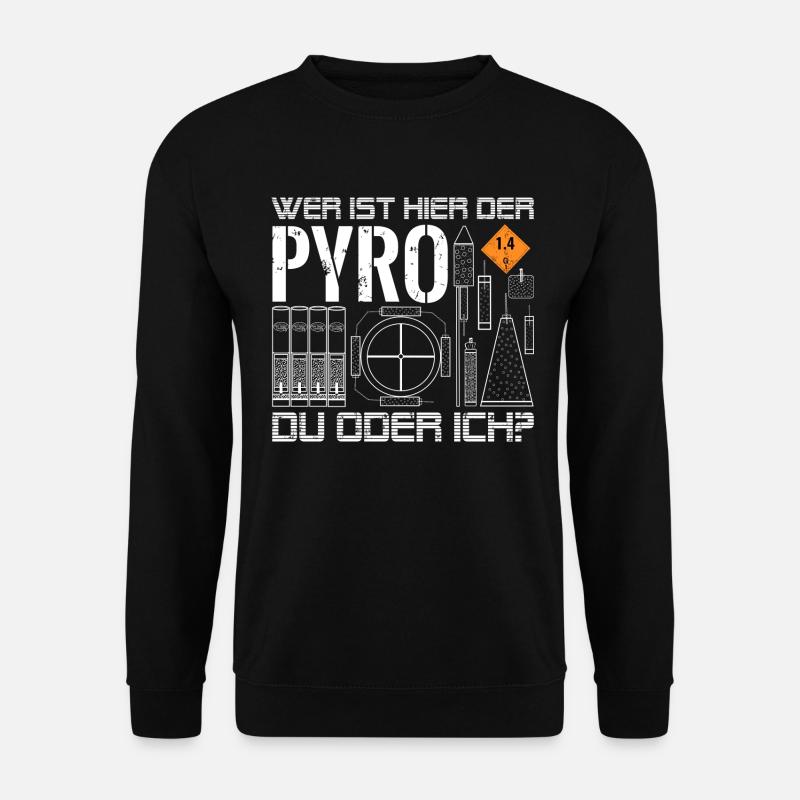 Wer ist hier der Pyro - Unisex Pullover - Schwarz