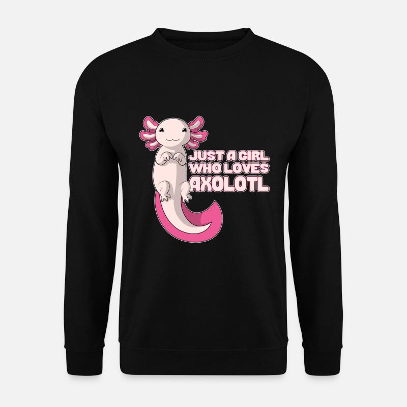 Cute Axolotl | just a Boy who loves Axolotl - Unisex Pullover - Schwarz