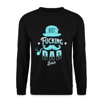 Vintage Meilleur Papa Du Monde Pour Papas - Sweat-shirt Unisexe - noir - Devant - Alina (178cm) & Michal (187cm)