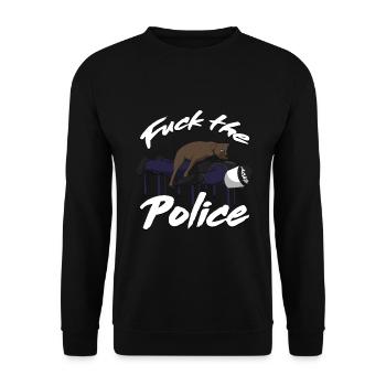 Fuck the Police Doggystyle - Unisex Sweatshirt - black - Front - Alina (178cm) & Michal (187cm)