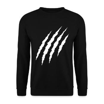 griffe blanche - Sweat-shirt Unisexe - noir - Devant - Alina (178cm) & Michal (187cm)