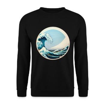 Gefangen in der Welle - Unisex Pullover - Schwarz - Vorne - Alina (178cm) & Michal (187cm)