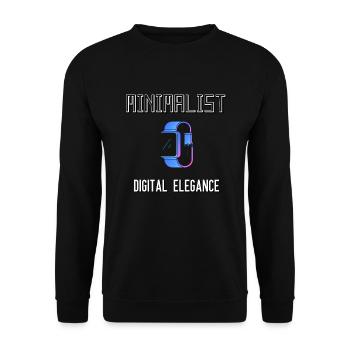Minimalistische digitale Eleganz - Unisex Pullover - Schwarz - Vorne - Alina (178cm) & Michal (187cm)