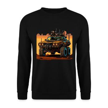 Post Apocalyptic Road Trip - Unisex Sweatshirt - black - Front - Alina (178cm) & Michal (187cm)
