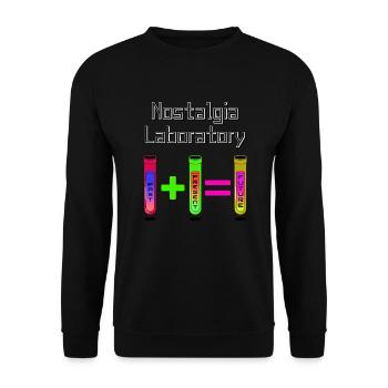 Nostalgie-Labor - Unisex Pullover - Schwarz - Vorne - Alina (178cm) & Michal (187cm)