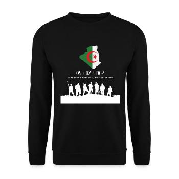 Algeria Embracing freedom, united as one 1962 - Unisex Sweatshirt - black - Front - Alina (178cm) & Michal (187cm)