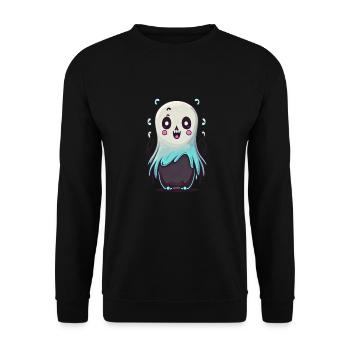Fantôme mignon - Sweat-shirt Unisexe - noir - Devant - Alina (178cm) & Michal (187cm)