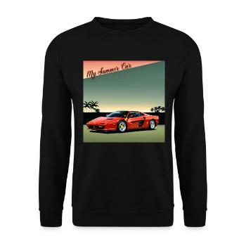 Mein Sommerauto - Unisex Pullover - Schwarz - Vorne - Alina (178cm) & Michal (187cm)