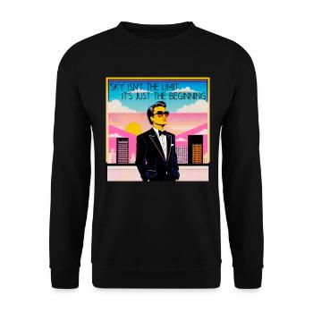 Le ciel n’est pas la limite Ce n’est que le début - Sweat-shirt Unisexe - noir - Devant - Alina (178cm) & Michal (187cm)
