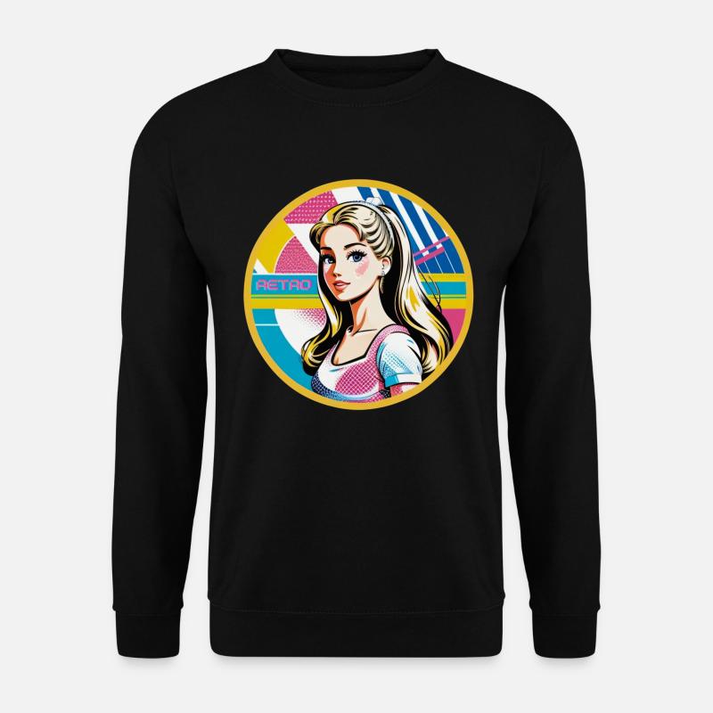 Retro-Puppe - Unisex Pullover - Schwarz