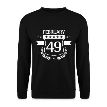 Né en février 1949 - Sweat-shirt Unisexe - noir - Devant - Alina (178cm) & Michal (187cm)