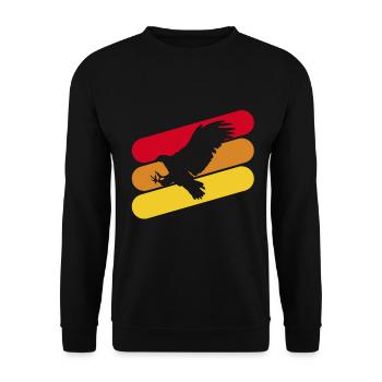 Eagle, falcon, bird - Unisex Sweatshirt - black - Front - Alina (178cm) & Michal (187cm)