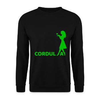 Vert cordula - Sweat-shirt Unisexe - noir - Devant - Alina (178cm) & Michal (187cm)